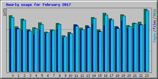 Hourly usage for February 2017
