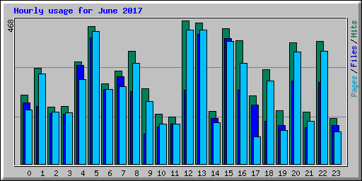 Hourly usage for June 2017