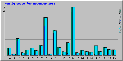 Hourly usage for November 2018
