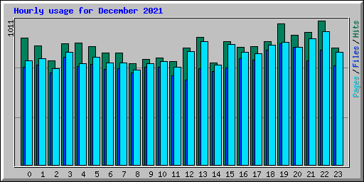 Hourly usage for December 2021