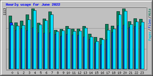 Hourly usage for June 2022