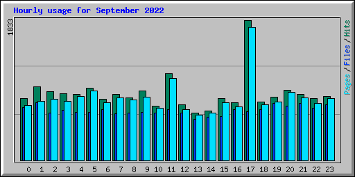Hourly usage for September 2022