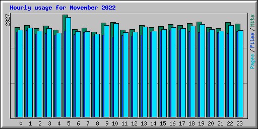 Hourly usage for November 2022