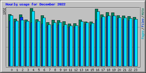 Hourly usage for December 2022