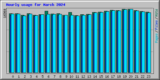 Hourly usage for March 2024