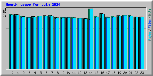 Hourly usage for July 2024