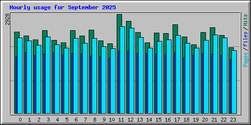 Hourly usage for September 2025