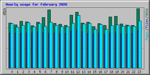 Hourly usage for February 2026