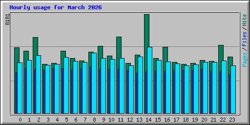 Hourly usage for March 2026